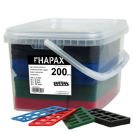 Bte de 200 cales charpente assortiment 2 - 3 - 5 - 10 mm x 100 x 50 mm large